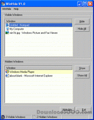 WinHide screenshot